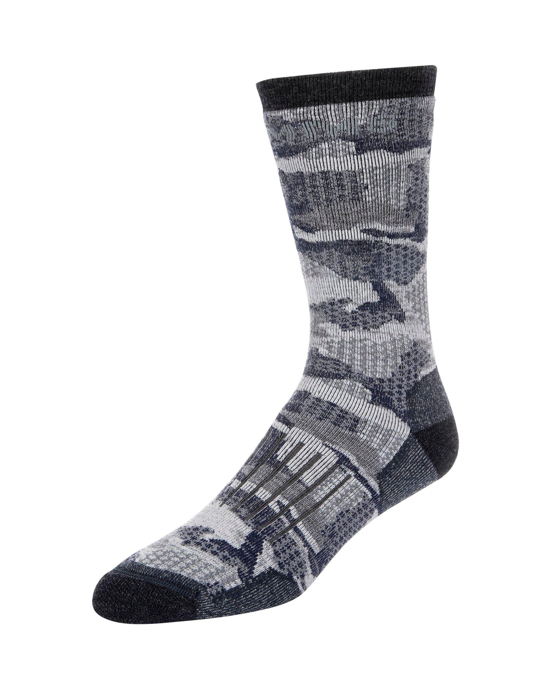 Simms Merino Midweight Hiker Sock Women's in Hex Flo Camo Admiral